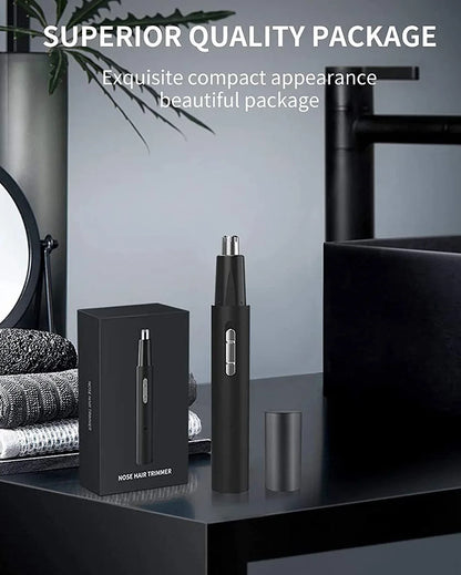 3-in-1 Electric Nose Hair Trimmer – USB Rechargeable Eyebrow & Facial Hair Remover (Aluminum Body)