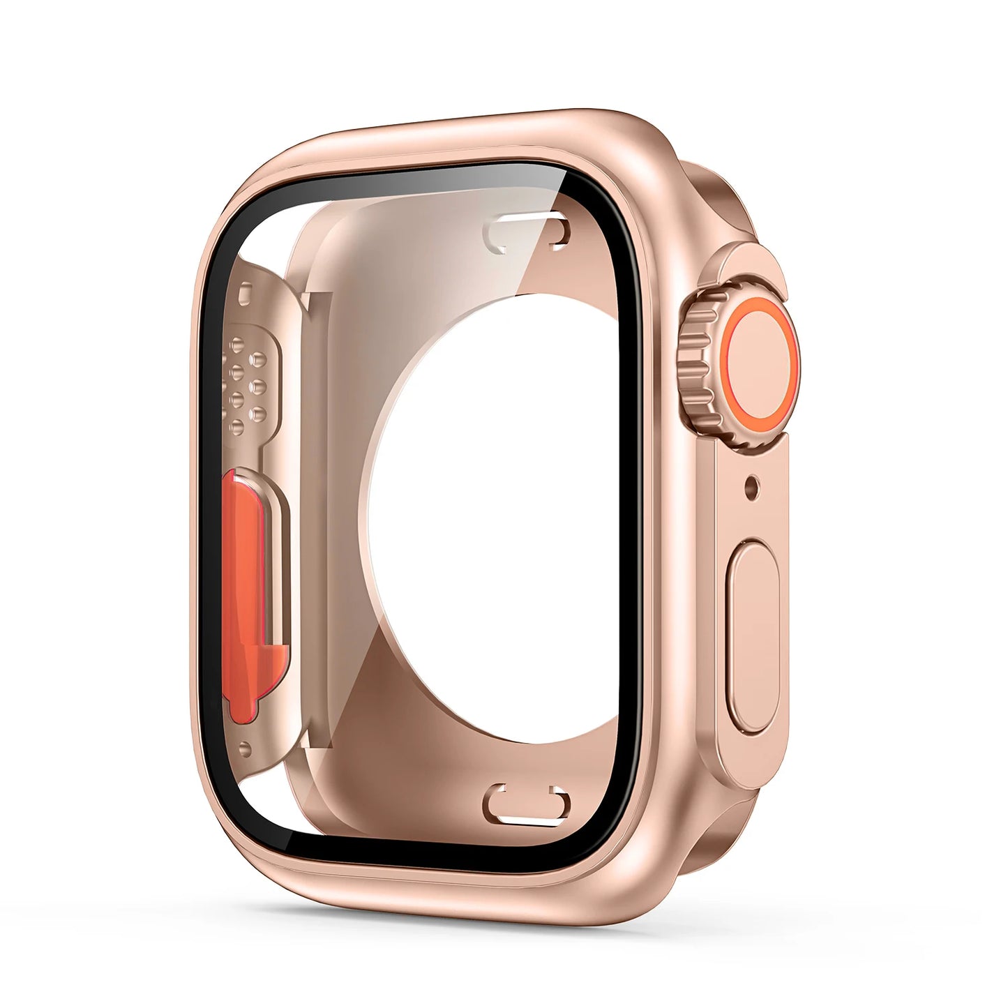 Apple Watch Bumper Case with Screen Protector – Hard PC Front & Rear Cover (40–45mm, Series Compatible)
