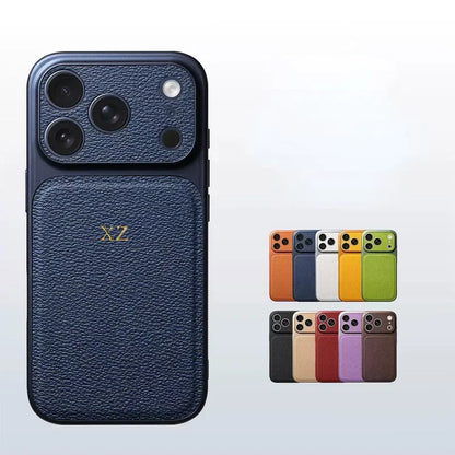 Personalise Gold Silver Initials Letter Leather Case For Iphone 15 14 13 17 pro max 14 16 Plus 17air Luxury Lens Protextion Case