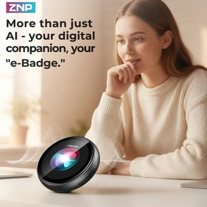 ZNP Z01 Portable Magnetic AI Voice Translator Ultra-thin Instant Professional Smart Voice Translation Display Touch Control for 150+ Languages 30Hrs Playback Children's Companion Robot Authentic Product for Office Use Gifting