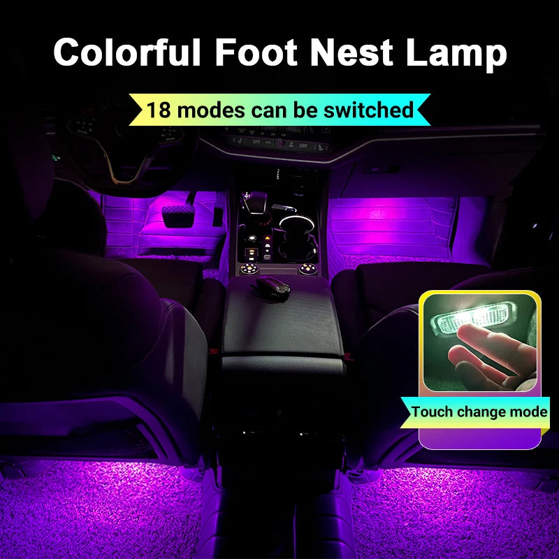 Car Interior Ambient LED Lights Kit (Footwell Lighting)