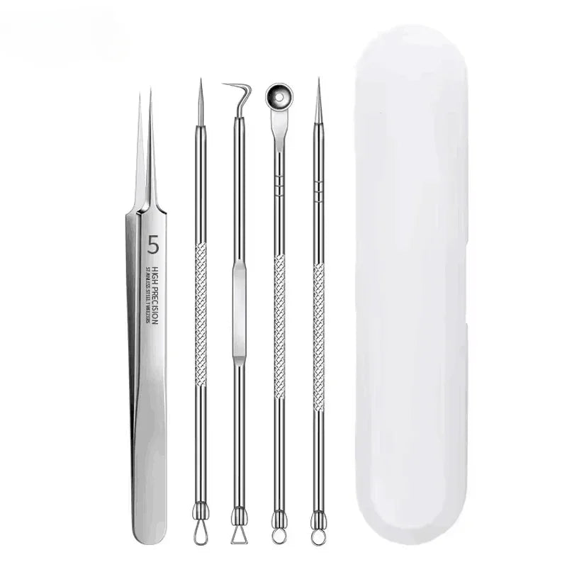 4–11PCS Blackhead Removal Tool Kit – Tweezers & Acne Needle Set