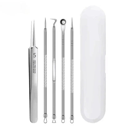 4–11PCS Blackhead Removal Tool Kit – Tweezers & Acne Needle Set