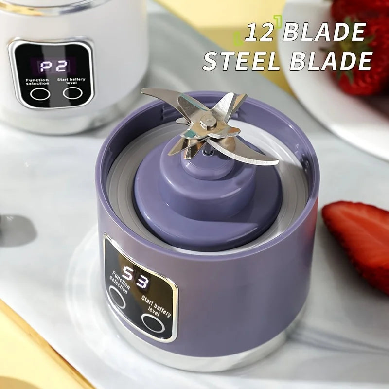 Portable Electric Juicer 450ml – USB Rechargeable Mini Blender Bottle for Travel & Home