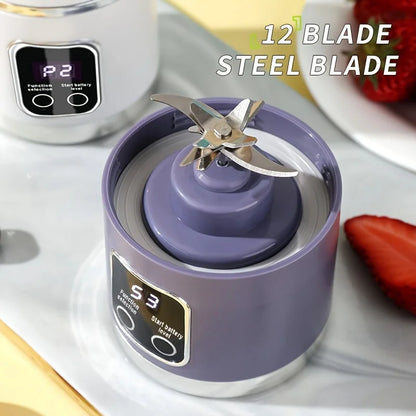 Portable Electric Juicer 450ml – USB Rechargeable Mini Blender Bottle for Travel & Home
