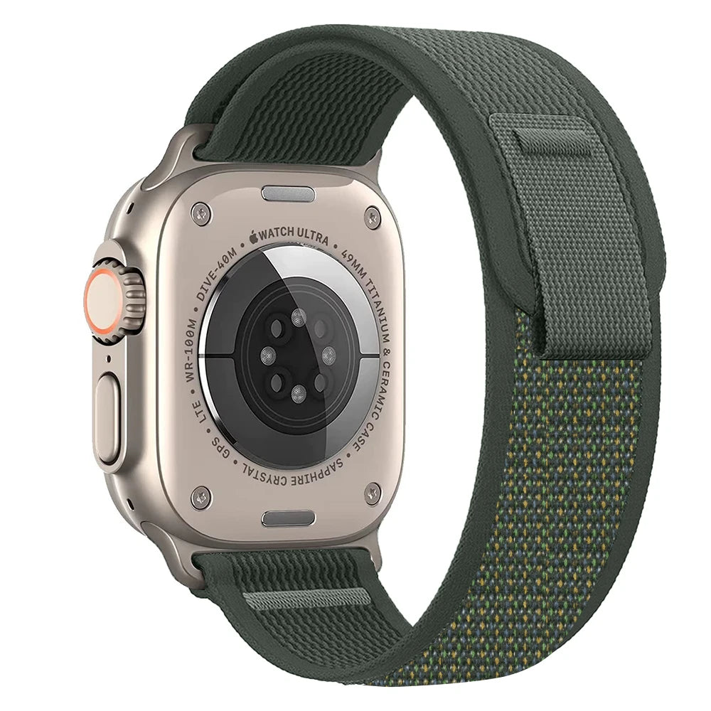 Trail Loop Strap for Apple Watch – Adjustable Sport Band (40–49mm, Ultra/Series Compatible)