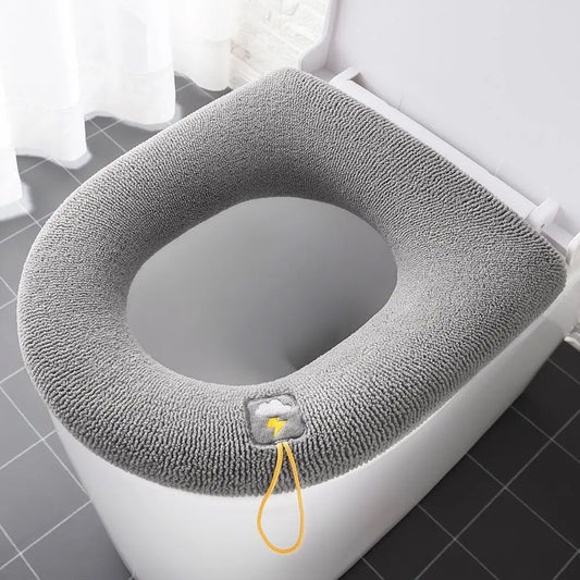 Universal Toilet Seat Cover – Soft Warm Pumpkin Pattern Cushion (Bathroom Accessory)