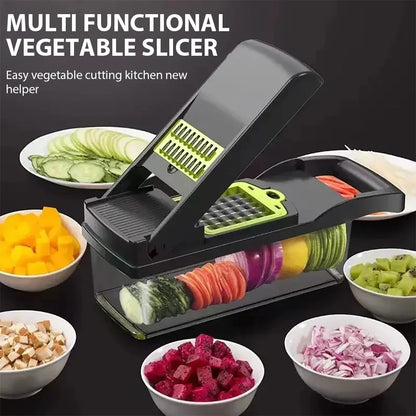 16-in-1 Vegetable Chopper & Slicer – Multifunction Food Cutter with Grater & Egg Separator