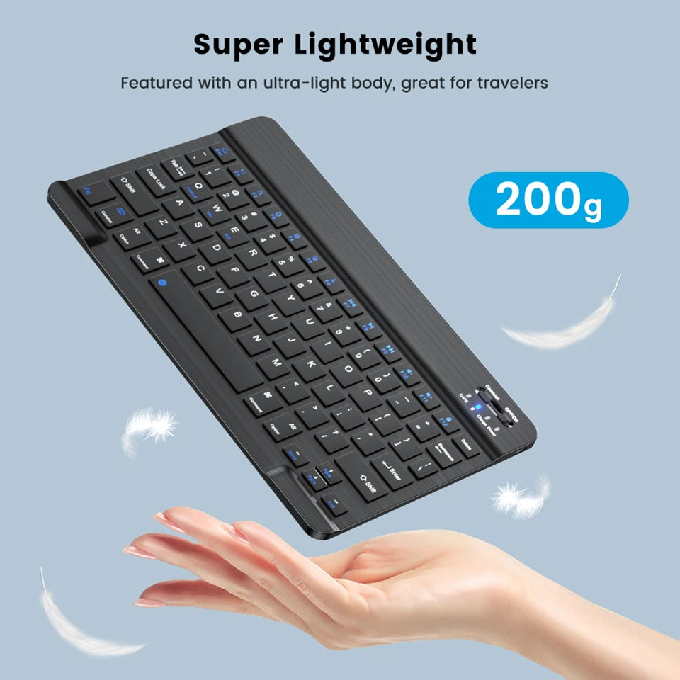 Mini Bluetooth Wireless Keyboard – Rechargeable for Laptop, Tablet & Phone (iOS/Android/Windows)