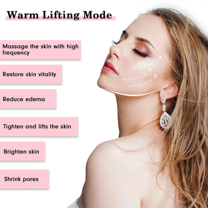 EMS Facial Massager LED Light therapy Sonic Ion Vibration Skin Tightening Face Lifting Anti Wrinkle Beauty Device Skin Care Tool