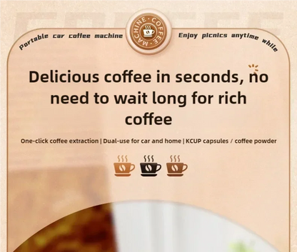 TINSOL Portable Coffee Maker Electric Capsule Grind Coffee Brewer is suitable for ground coffee and KCUP Capsule coffee capsules