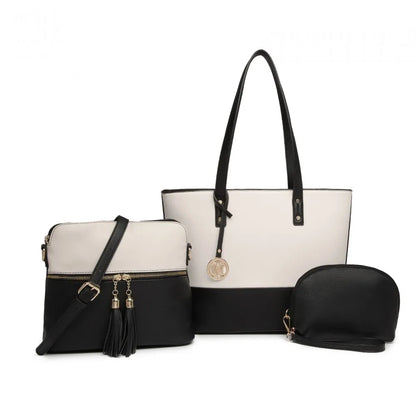 Miss Lulu 3PCS Women’s Handbag Set – Large Tote, Shoulder Bag & Briefcase
