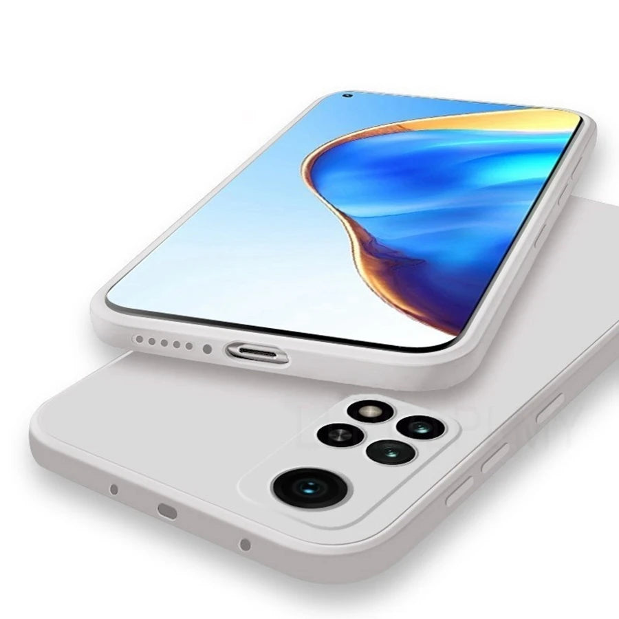 Square Liquid Silicone Soft Case For Xiaomi Redmi Note 10 5G 9 8 7 Pro 8T 9T 9S 10S 6 6A 8A 9A 9C Nfc Full Protection Cover