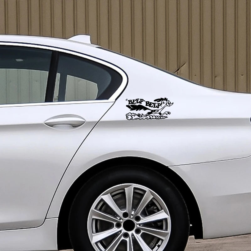 Road Runner Cartoon Vinyl Sticker – 17 × 7.7cm Decal for Cars, Trucks & Laptops