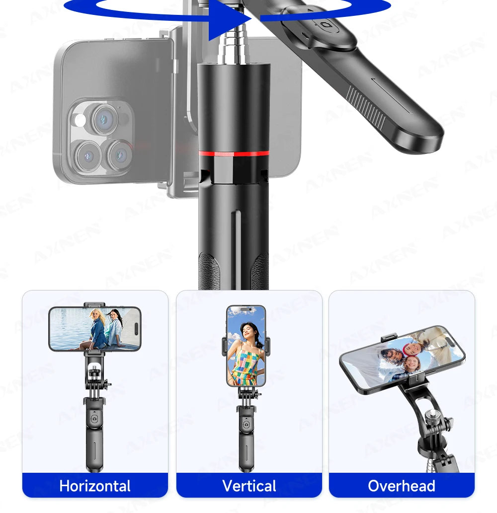 F16 Selfie Stick Tripod – 170cm Extendable with Bluetooth Remote & 360° Rotation