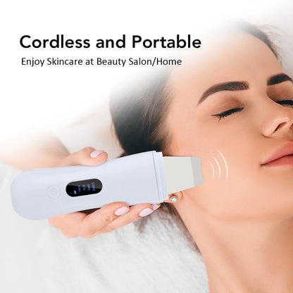 Ultrasonic Skin Scrubber – 4 Mode Facial Deep Cleansing & Lifting Device