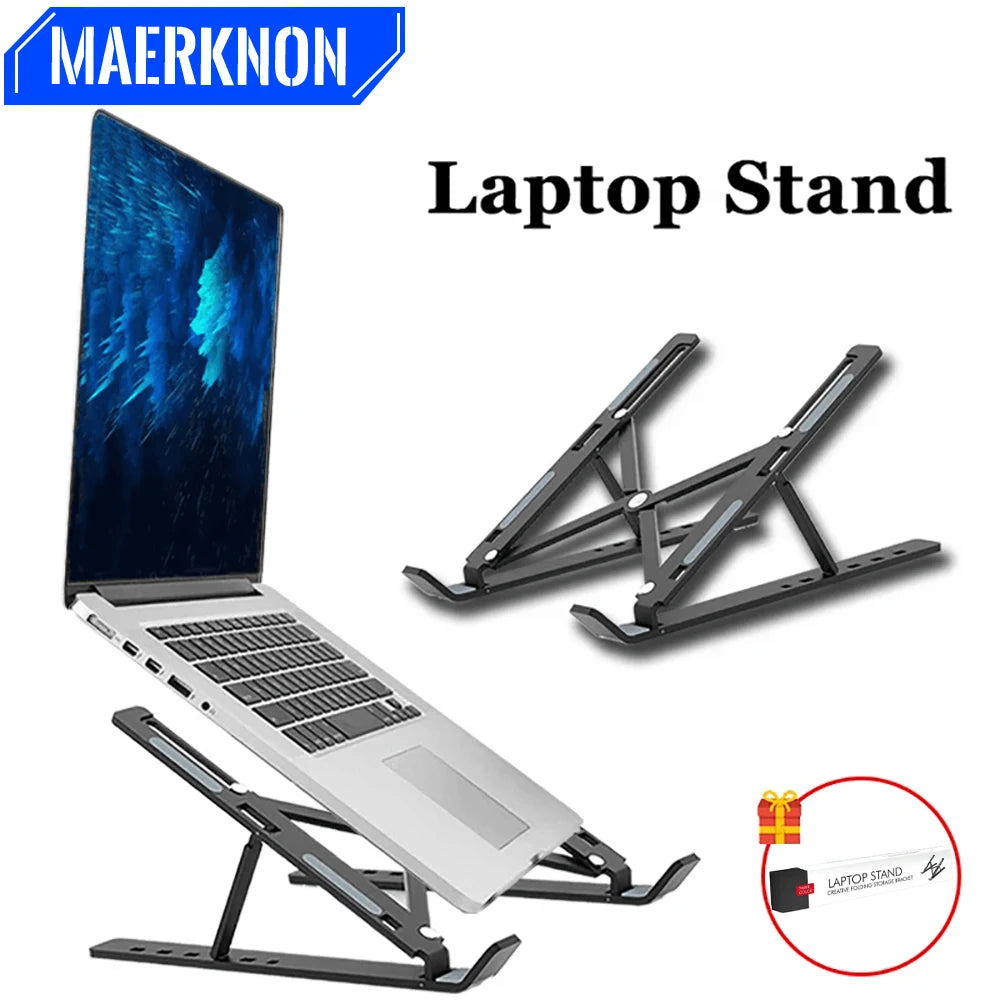 Adjustable Laptop Stand – Foldable Portable Holder for Notebook, MacBook & Tablets