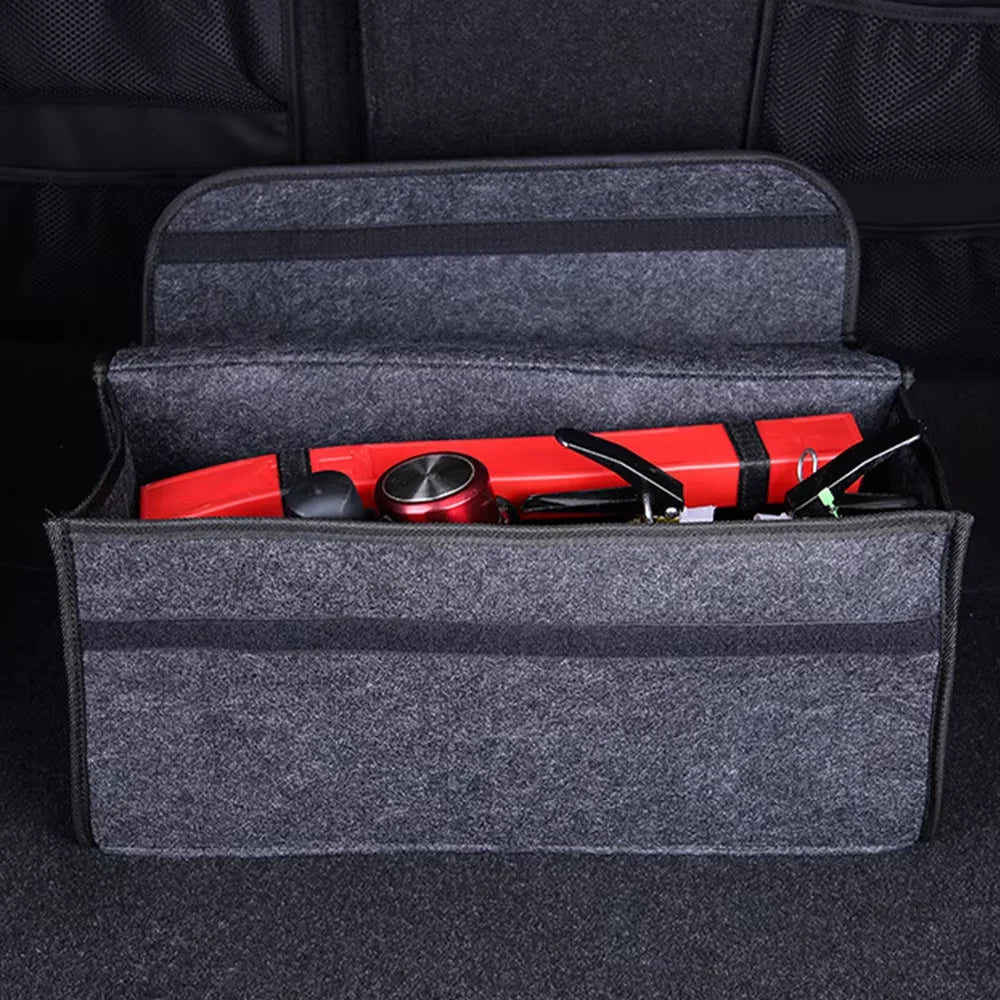 Large Car Trunk Organizer – Anti-Slip Compartment Storage Bag Felt Tool Box
