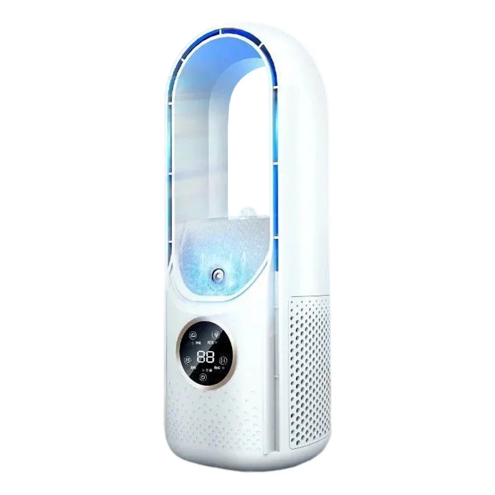 New Portable Mini Air Conditioner, USB Bladeless Cooling Fan, 6 Speed Silent Timed Air Cooler for Home Office