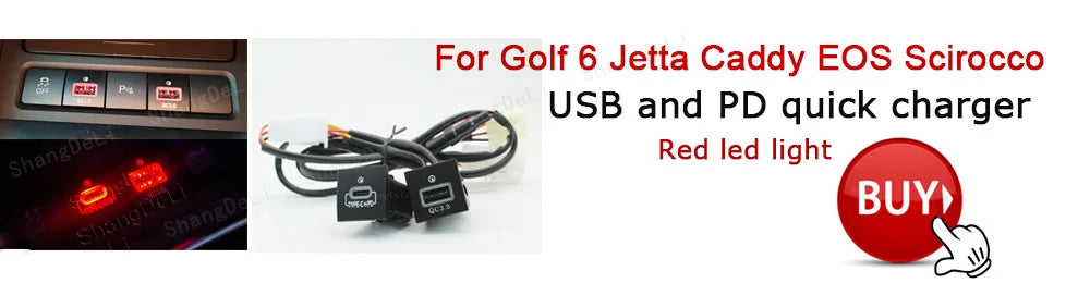 Fast Charging Car USB Adapter (PD & QC3.0 Power Button)