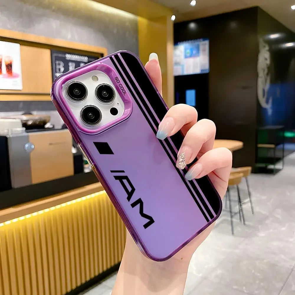 M-MercedEs Phone Case Soft Matte Candy For IPhone 17 16 15 14 Pro Max Plus 13 12 11 Transparent Bumper Cover