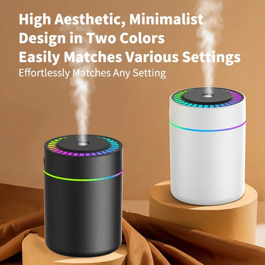 Mini avullues ajri USB 180 ml – Difuzues aromash dhe prodhues avulli për vajra esencialë me dritë LED