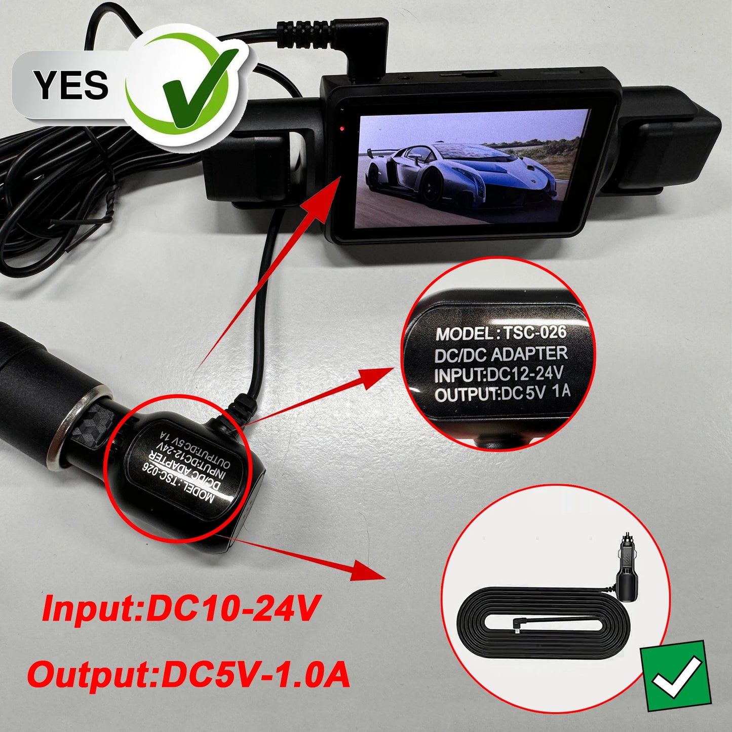 Car Dash Cam 4 Channel Black Box WiFi Driving Camera FHD 1080P Front Left Right Rear Night Vision Loop Recording add Hardwirekit