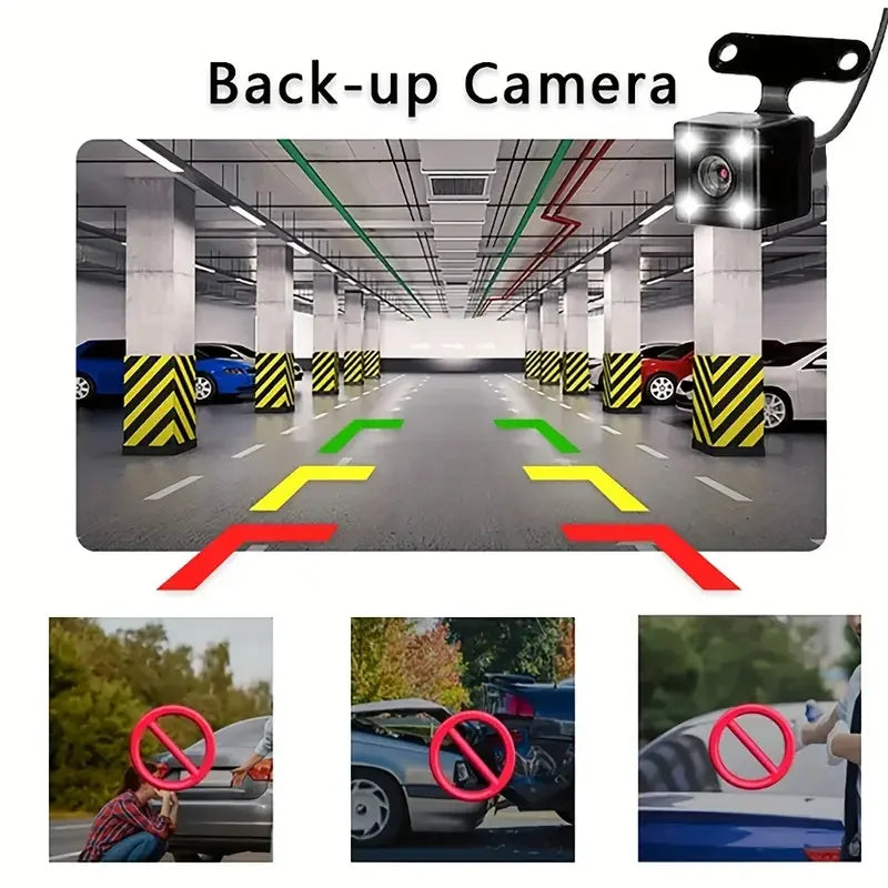 Car Dash Cam 4 Channel Black Box WiFi Driving Camera FHD 1080P Front Left Right Rear Night Vision Loop Recording add Hardwirekit