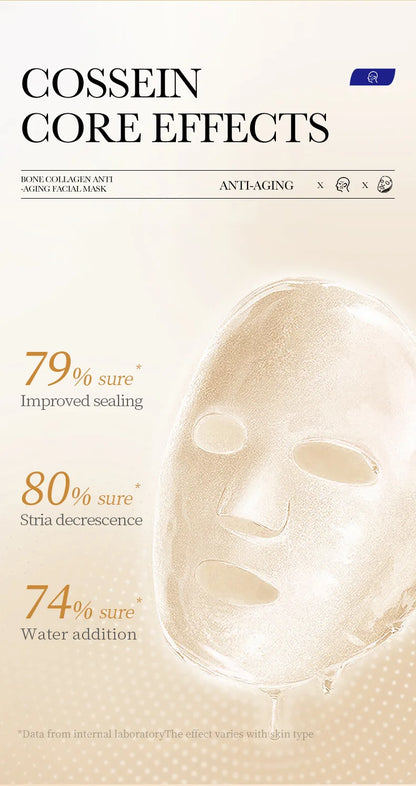 10PCS Collagen Face Mask – Anti-Aging Moisturizing & Brightening Sheet Mask Set