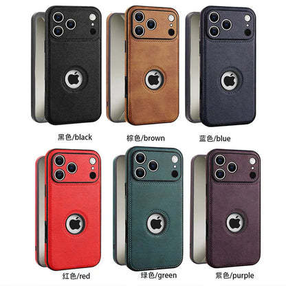 High Quality PU Leather Case for Apple iPhone 17 Pro Max 11 12 13 14 15 16 Plus Logo View Luxury Business Mobile Phone Cover