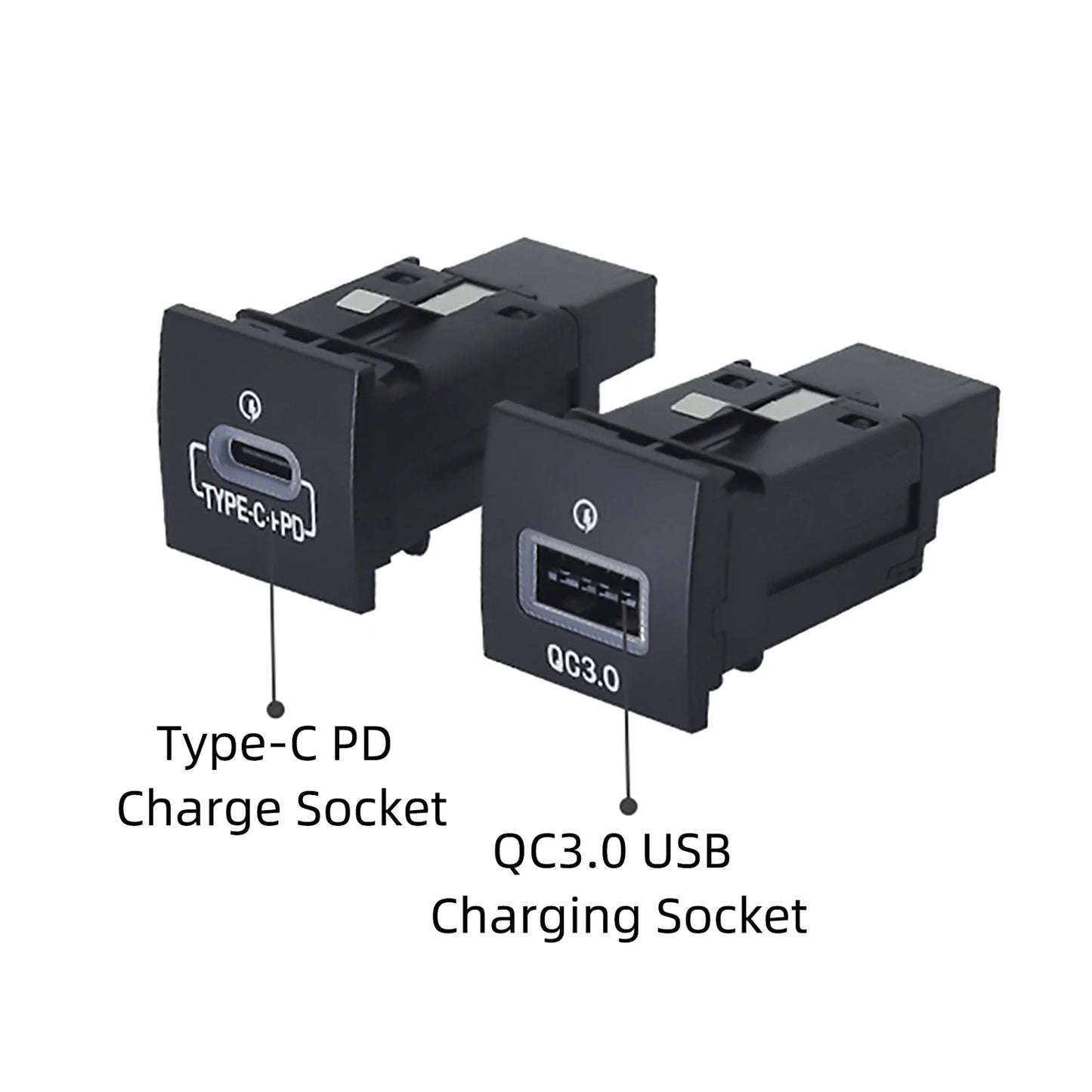 USB Car Charger Socket QC3.0 & Type-C PD for VW Golf 6, Jetta 5, Scirocco (2006–2012) – 12V/24V