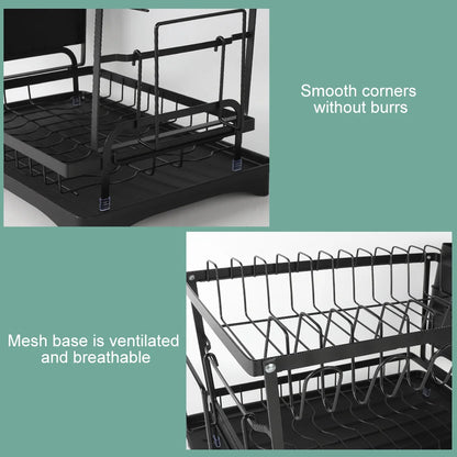 Kitchen bowl rack drain rack Double-layer Tableware Drain Rack Chopsticks Water Cup Cutting Board Kitchen Storage Rack