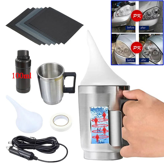 Car Headlight Polishing Kit 100ML – Headlamp Restoration & Cleaning Liquid Polymer Tool