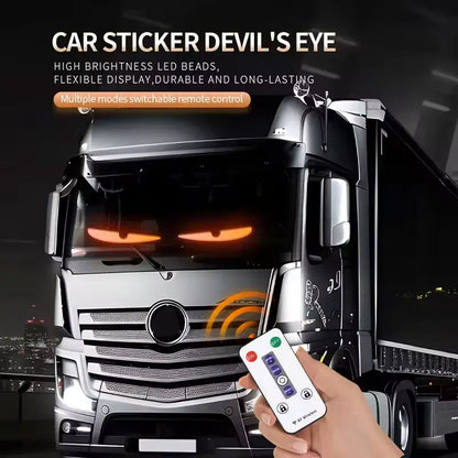 Devil Eye LED Pixel Panel Light – Remote Control Scrolling Display for Car & Truck 12V/24V