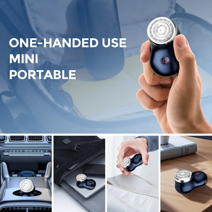 Sejoy Men Shaving Tool Usb Rechargeable Portable Electric Shaver with Led for Men Waterproof Mini Travel Rotary Razor
