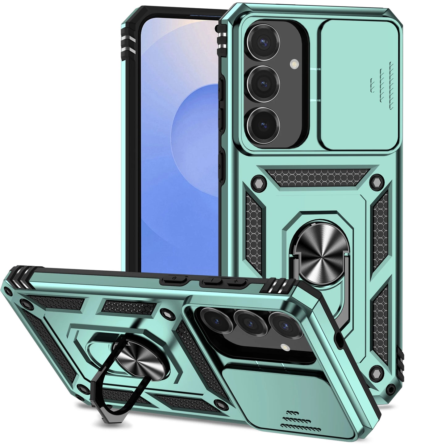 Armor Case For Samsung Galaxy S25 FE S25Edge A17 A07 A56 A26 A36 A16 A06 S25FE Coque Ring Holder Shockproof Lens Protect Cover