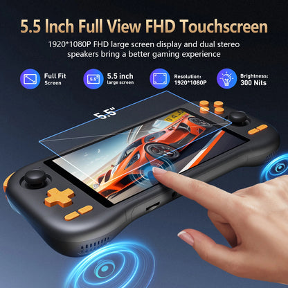 Kinhank K56 Portable Gaming Console – 5.5" Screen, Android 14, 50+ Emulators