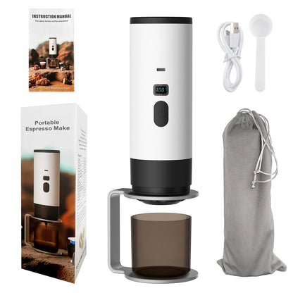 3-in-1 Wireless Electric Portable Capsule Coffee Machine for Car&Home Camping Coffee Maker Capsule Powder Travel Espresso Maker