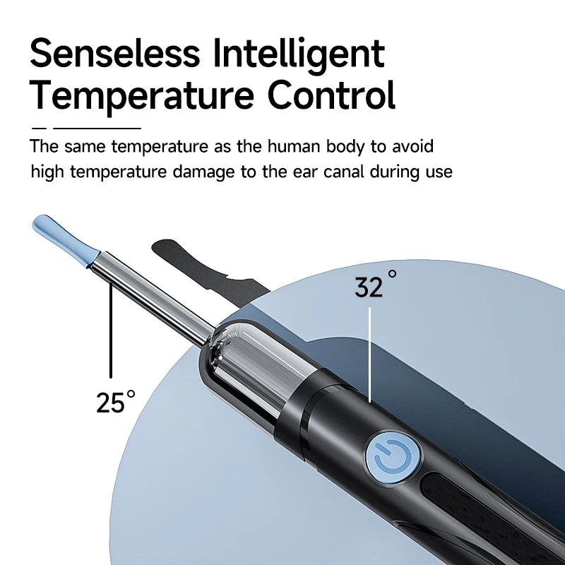 WiFi Endoscope 4.2mm 1080P Ear Picker Camera with Ear Spoon Base for iOS/Android Ear Cleaning Otoscope with Ear Wax Removal Tool