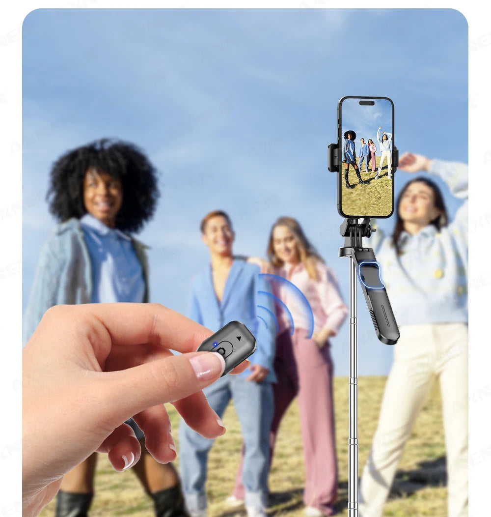 F16 Selfie Stick Tripod – 170cm Extendable with Bluetooth Remote & 360° Rotation