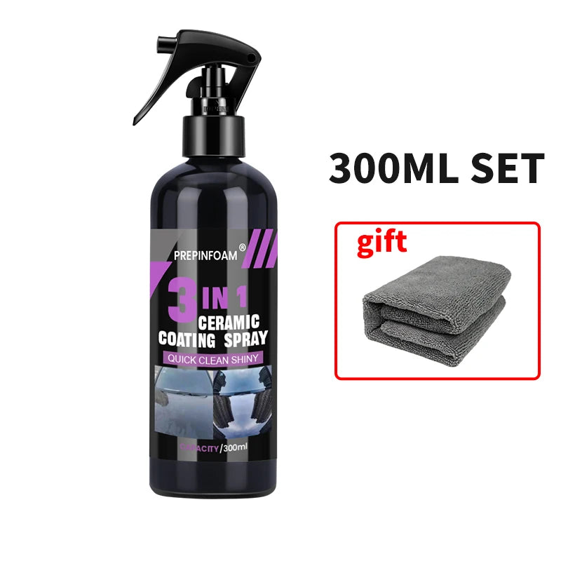 3-in-1 Ceramic Nano Coating Spray for Car Paint Protection
