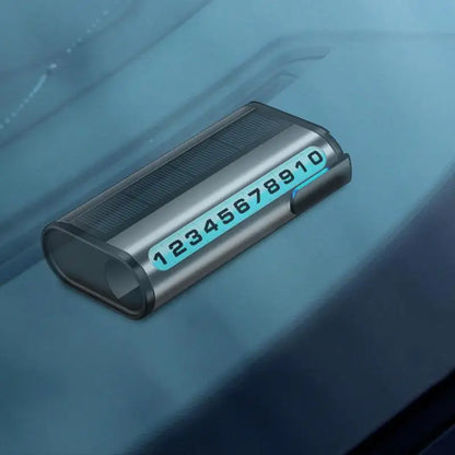LED Solar Parking Phone Number Card – Luminous 3 Colors (Universal Car)