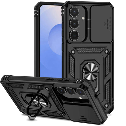 Armor Case For Samsung Galaxy S25 FE S25Edge A17 A07 A56 A26 A36 A16 A06 S25FE Coque Ring Holder Shockproof Lens Protect Cover