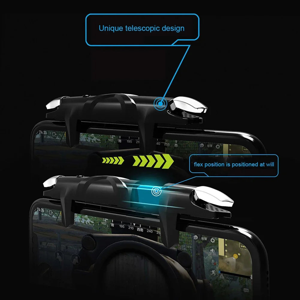 5-in-1 PUBG Mobile Game Controller – Shooting Triggers & Joystick Gaming Gamepad