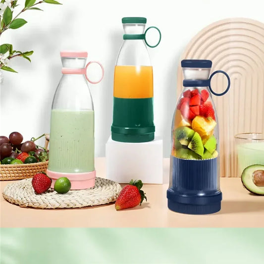 Portable Electric Juicer Cup – USB Mini Blender with 6 Blades for Smoothies & Milkshakes