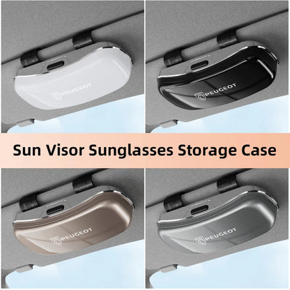 Car Sun Visor Sunglasses Case Glasses Holder Car Accessories Glasses Box For Peugeot 206 307 308 207 3008 208 407 508 2008 5008