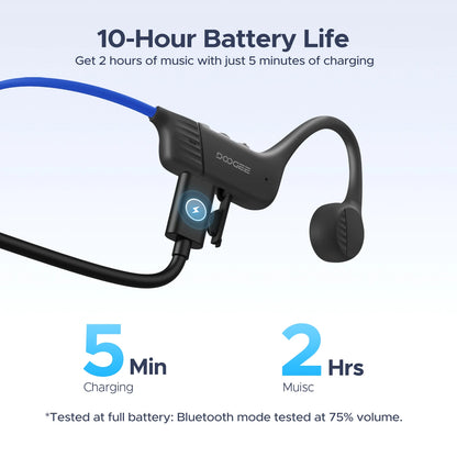 DOOGEE BoneBeat Run Bone Conduction Headphones Ear Hook  Bluetooth 5.4 Wireless Earphone Waterproof Headset For Swimming