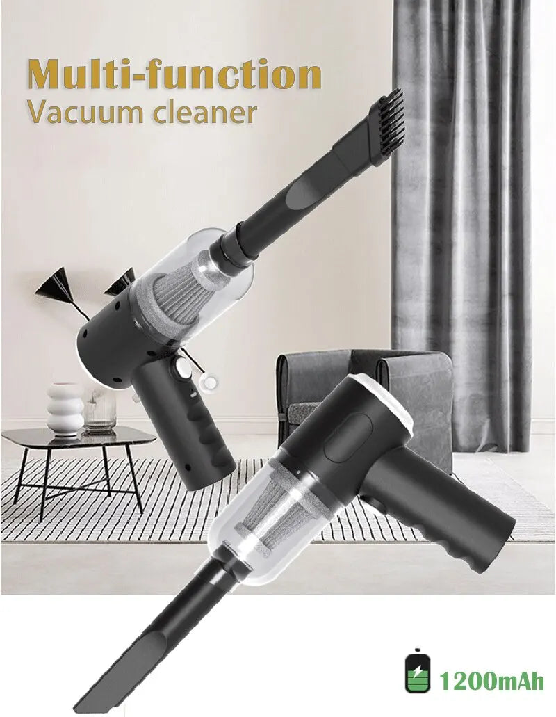 9000Pa Wireless Car Vacuum Cleaner – USB Rechargeable Mini Wet & Dry Cleaner