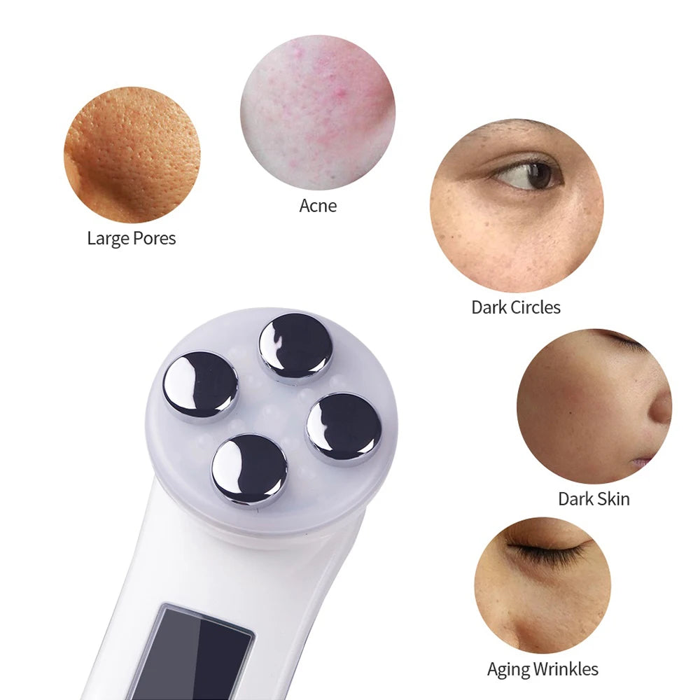 Face Lifting Machine EMS Micro-current Facial Skin Firm Massager LED Photon Rejuvenation Beauty Device
