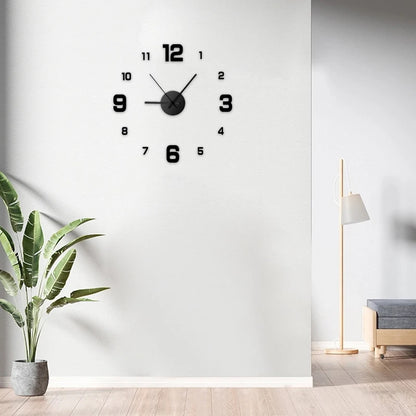 Creative Frameless DIY Wall Clock – Modern Silent Wall Decoration for Living Room & Office